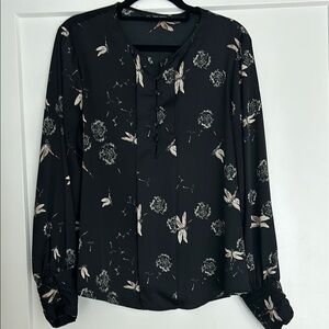 Zara Blouse dragonfly pattern MED